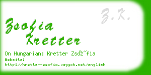 zsofia kretter business card